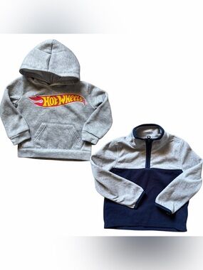 Boys Sweater and Hot Wheels Hoodie Size 4